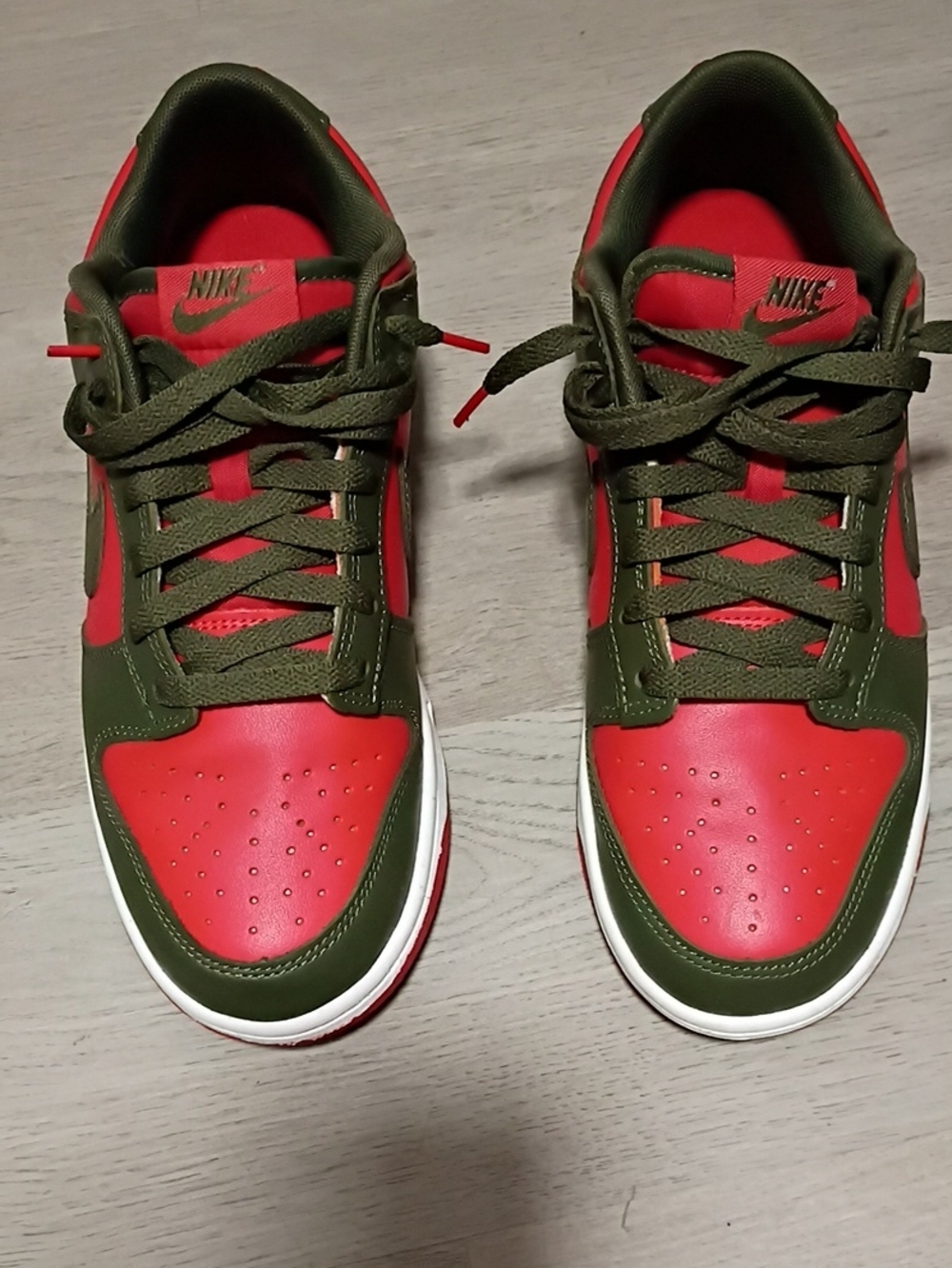 Nike Dunk Low Retro Sneakers - Mystic Red & Cargo Khaki